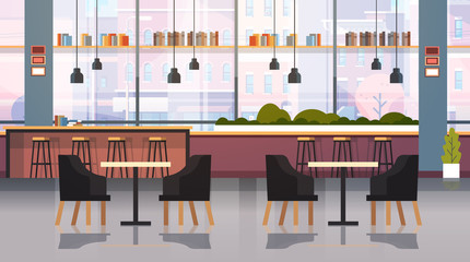 modern cafe interior empty no people restaurant with furniture coffee point concept fat horizontal © mast3r