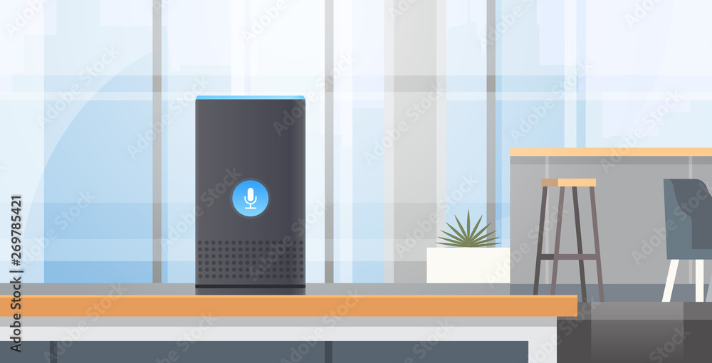 Aufkleber intelligent smart speaker voice recognition activated digital assistants automated command report co