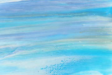Abstract marbleized effect background. Blue and white creative colors. Beautiful paint