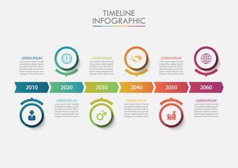 Business data visualization. timeline infographic icons designed for abstract background template milestone element modern diagram process technology digital marketing data presentation chart Vector