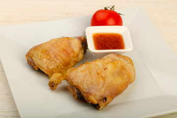 Baked chicken leg