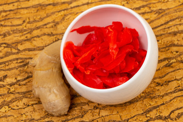 Pickled Ginger in the bowl