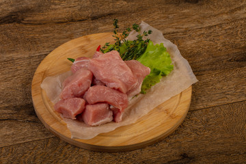 Raw pork meat for roast
