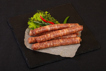 Pork sausages for grill