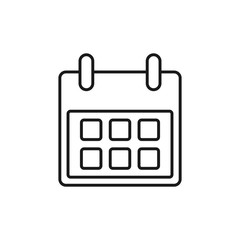 Calendar Icon in trendy line style. Event planner icon. Calendar symbol for your web site design, logo, app, UI.
