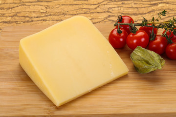 Hard parmesan cheese piece