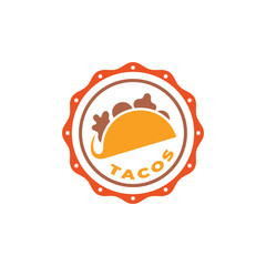 Vintage logo, food, tacos, logotype, template, design