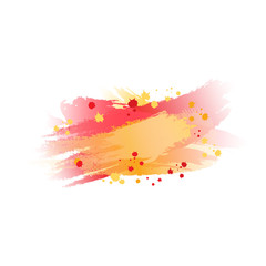 Fototapeta na wymiar red yellow and orange blur. watercolor brush stroke. color splash. abstract blot. vector background