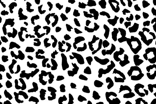Black and White leopard skin pattern for background © Saichol