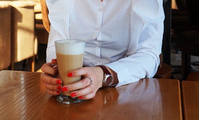 woman with cup of coffee