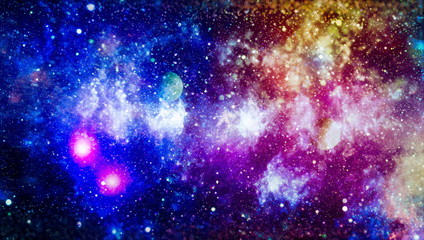 Futuristic abstract space background. Night sky with stars and nebula. Elements of this image...