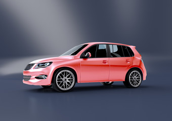 Obraz premium Mock up of a car on a studio background - 3d rendering