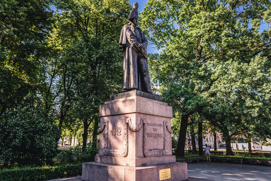 Statue Of Russian Field Marshal Michael Andreas Barclay De Tolly In Riga City, Latvia