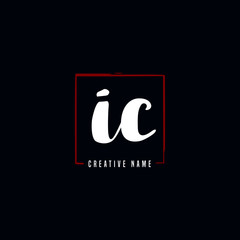 I C IC Initial logo template vector. Letter logo concept