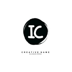 I C IC Initial logo template vector. Letter logo concept