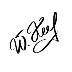 Black manual signature for documents isolated on white background. Hand drawn of signatures fictitious Autograph for convention. Calligraphy lettering Vector illustration EPS10. 