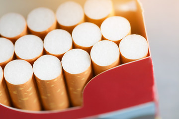 Full pack of cigarette rolls