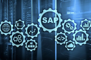 SAP System Software Automation concept on virtual screen data center.