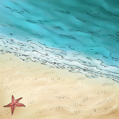 Fototapeta na wymiar Beach Drawing