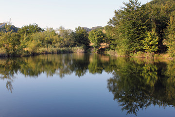 Fototapeta na wymiar Little lake in Serbia