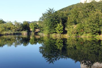 Fototapeta na wymiar Little lake in Serbia