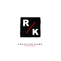 R K RK Initial logo template vector. Letter logo concept