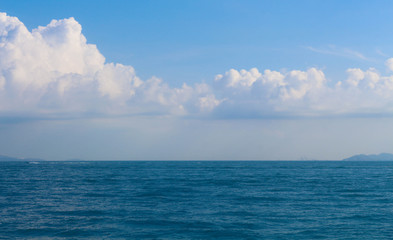 Beautiful seascape with cloud and blue water.