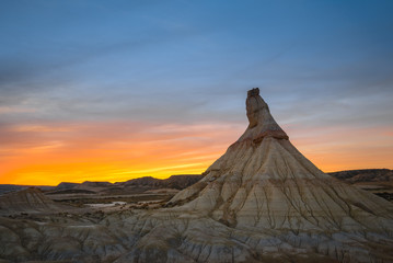 Castildetierra rock at Bardenas Reales biosphere reserve, Navarre, Spain