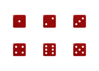 Set of white dice.