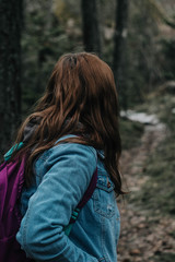 portrait of a girl in the forest