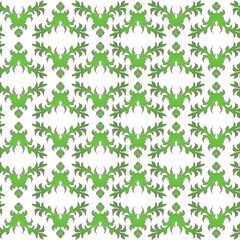 Green and purple seamless pattern and twigs and leaves. Vector illustration