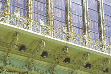 Openwork lattice balcony