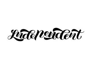Independent. Vector illustration for clothes, banner
