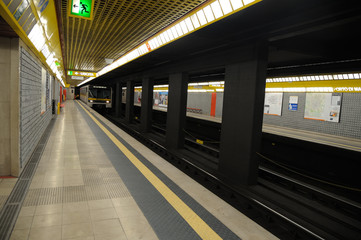 The train in the underground