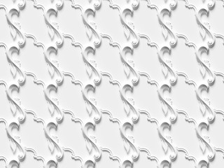 bas-relief seamless texture consisting of various elements of architectural ornaments and decorative products 3d render