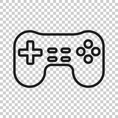 Joystick sign icon in transparent style. Gamepad vector illustration on isolated background. Gaming console controller business concept.