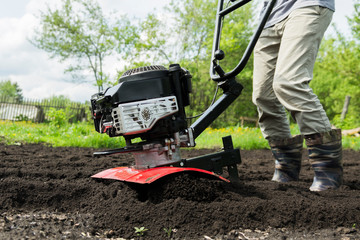 Obraz premium Agricultural work, land cultivation