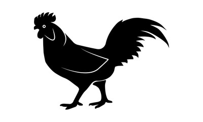 Cock icon for farm related illustrations