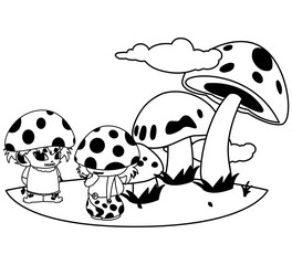 fungus elfs in the garden magic characters