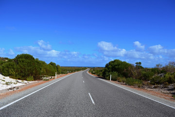 Long Empty Straight Road Highway To The Pinnacles, Nambung National Park, Australia