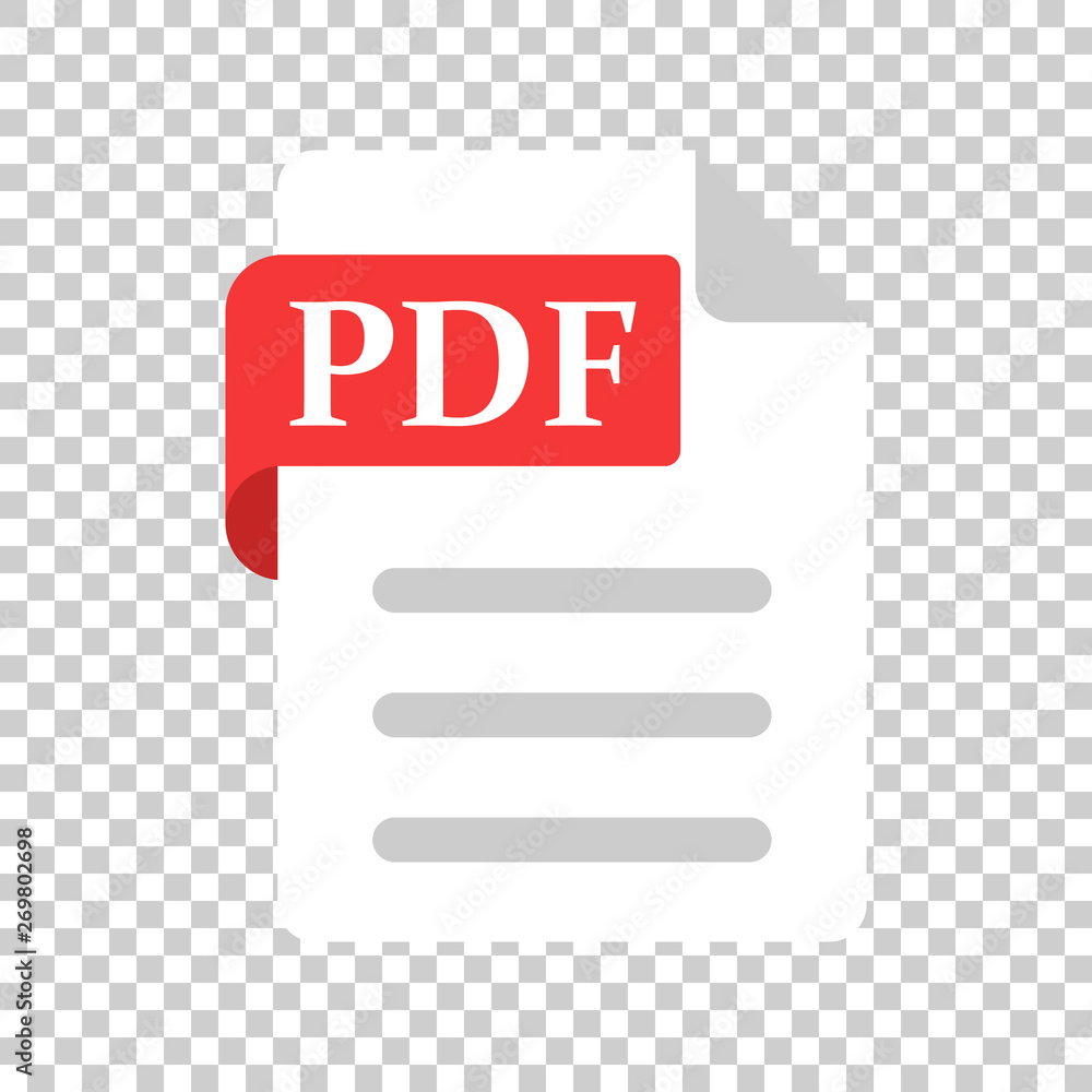 Poster pdf icon in transparent style. document text vector illustration on isolated background. archive bus