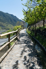 Fototapeta na wymiar Views of Andorra la Vella from hiking trail