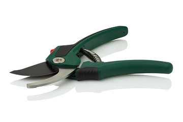 garden secateurs on a white background