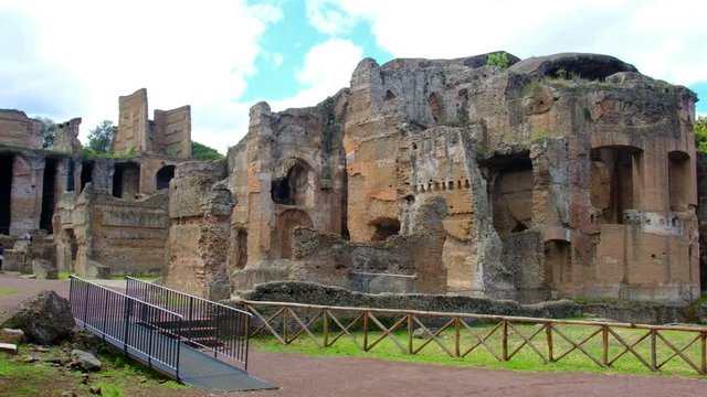 Grand Thermae or Grandi Terme of Villa Adriana or Hadrians Villa archaeological site of UNESCO in Tivoli - Rome - Lazio - Italy