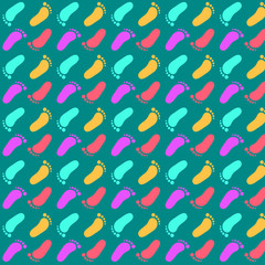 pattern seamless set of footprint. flat minimal simple desing style colorful. vector illustration eps10