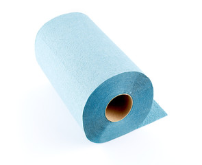 Paper towel roll isolated on white background. Roll of toilet paper.