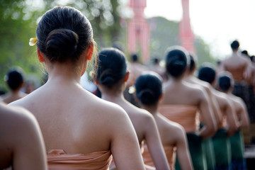 Woman group in a ceremony, Thailand