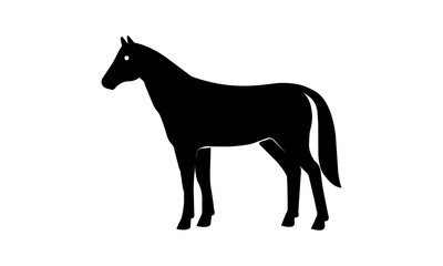 Horse silhouette icon for animal logos or nature themed designs