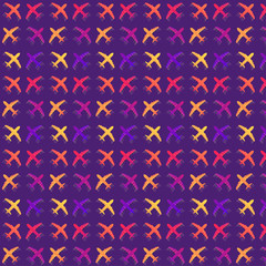 pattern seamless set of airplane flying colorful modern design. vector illustration eps10