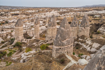 Rock formations in Capapdocia, Turkey